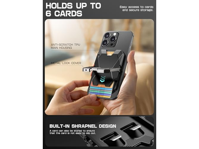 Soporte magnético tipo billetera para iPhone con bloqueo RFID y tarjetero