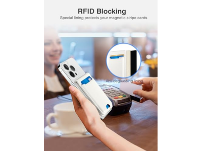 Cartera magnética con soporte ajustable para teléfono, bloqueo RFID para 6 coches