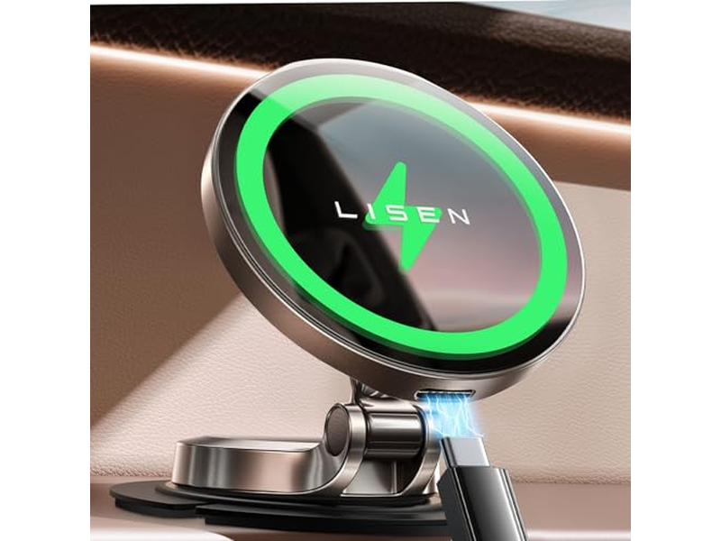Cargador del soporte del coche de Magsafe, cargador inalámbrico magnético de carga rápido del coche 15W