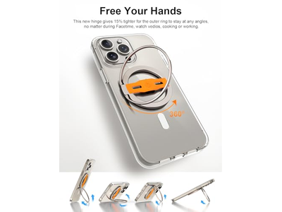 Soporte de agarre para teléfono compatible con MagSafe con correa para dedo reemplazable