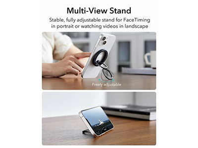 Agarre para teléfono MagSafe con soporte ajustable para teléfonos inteligentes 2 anillos de metal