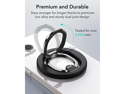 Agarre para teléfono MagSafe con soporte ajustable para teléfonos inteligentes 2 anillos de metal