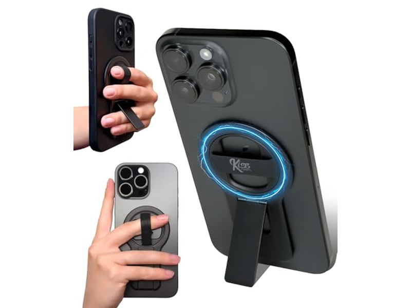 Agarre para teléfono con bucle y soporte - Trípode magnético giratorio de 360 grados