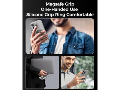 Agarre para teléfono con anillo magnético y rotación de 360 grados para todos los teléfonos