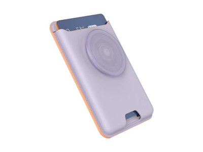 Cartera para teléfono con agarre expandible y anillo adaptador para MagSafe Lavende