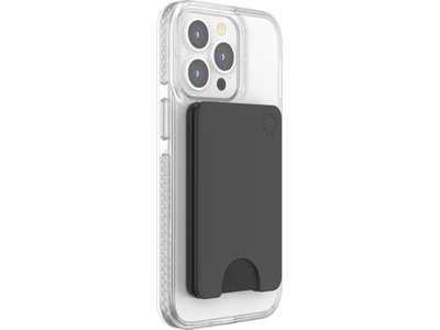 Cartera delgada para teléfono y tarjetero compatible con carga inalámbrica - Negro
