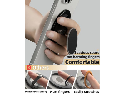Soporte de anillo multiángulo con agarre para teléfono MagSafe ultrafino con 360 grados